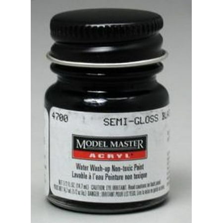 Semi-gloss Black Testors Acrylic Plastic Model (Best Acrylic Paint For Plastic Models)
