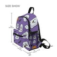 thumbnail image 3 of FORMRS School Backpack with Front Zippered Pocket 12" Student Travel Daypack, Halloween Ghosts Purple, 3 of 6