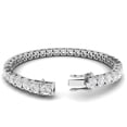 thumbnail image 2 of 18k White Gold Plated Tennis Bracelet 4MM with Round Cubic Zirconia(Sterling Silver, Size 8", 12.25 CT DEW), 2 of 5