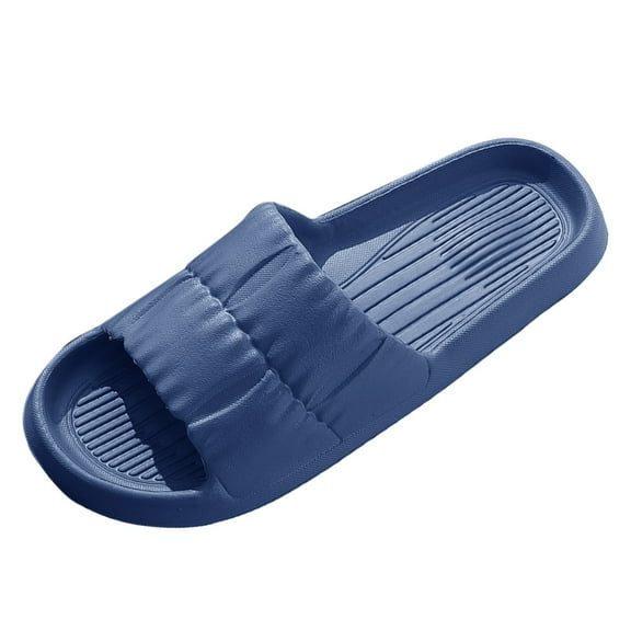 Quealent Adult Men Shoes Indoor Slippers Men Men Shoes Flat Comfortable Bathroom Home Slippers Fashion Outdoor Beach Sock Slippers Men Size 14 Navy 8.5
