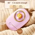 thumbnail image 5 of PATLOLLAV Portable Type-C Rechargeable Hand Warmers,Fast Double-sided Heating Two-Speed Thermostat Adjustable Hand Warmer Winter Gifts for Men, Women，Girl,Purple, 5 of 5