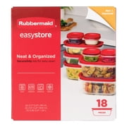 Rubbermaid EasyStore Medium Rectangle Containers, 18-Piece Set, Food Storage Containers, Food Storage Containers with Lids