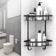 thumbnail image 2 of Estante de ducha sin perforaciones, soporte de gel de ducha de baño de aleación de aluminio para almacenamiento y organización del baño (2 niveles, negro), 2 of 5