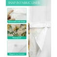 thumbnail image 3 of No Hook Shower Curtain with Snap in Liner, Summer Vintage Sunflowers Old Newspaper Texture Hotel Shower Curtains for Bathroom, Washable Shower Curtain Liner Set with Mesh Top Window, 66"x72", 3 of 6