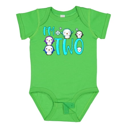 

Inktastic I m 2 Cute Penguin Birthday Party Gift Baby Boy or Baby Girl Bodysuit