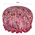 thumbnail image 5 of Shower Cap, Reusable Adjustable Bath Shower Caps for Women Long Hair, Double Layer Waterproof Bathing Shower Hat Hair Protector for Kids Girls Men, 5 of 7