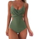 thumbnail image 2 of Bikini sin espalda con estampado de bloque de color sexy para mujer Traje de baño de una pieza Traje de baño Conjunto de ropa de playa Fridja  nalpqowj21054, 2 of 5