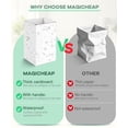 thumbnail image 4 of 4 Pack Corrugated Cardboard Disposable Trash Cans for Parties, 40 Gallon Collapsible Garbage Cans with Handle, Thick Foldable Bins for Party Events Camping Beach(18.1" L x 18.1" W x 35.7" H), White, 4 of 8