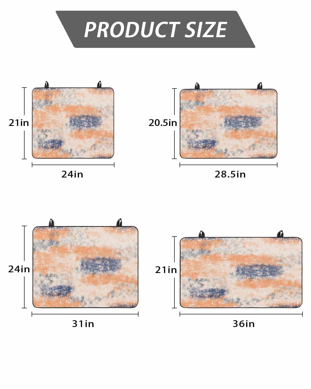 Stove Top Covers for Electric Stove, Orange Blue Glass Stovetop Cover Protector, Minimalist Smear Abstract Art Painting Induction Cooktop Protector Oven Mat for Kitchen Countertop 24"x21"