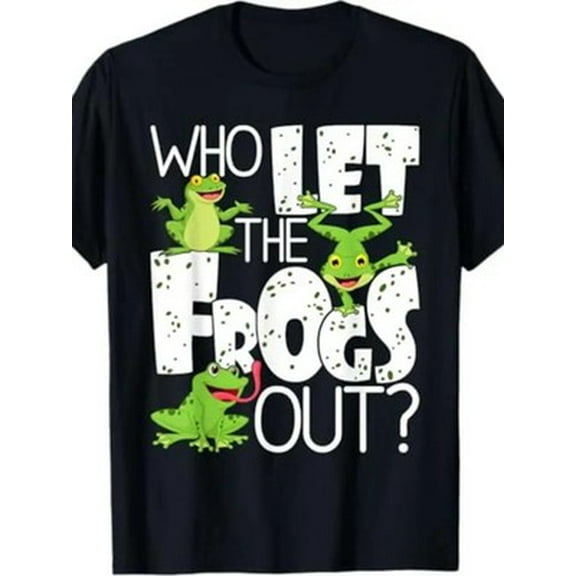 Velto 100% Cotton Who Let The Frogs Out Graphic Tee | Crew Neck, Slight Stretch, Knit All Size S-5XL