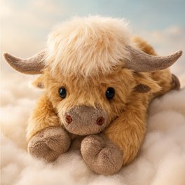 The Petting Zoo Highland Cow Stuffed Animal - 20 Inch Realistic Plush Toy For Kids