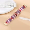 thumbnail image 4 of JoyMoreHome 4th of July Bracelets Red White Blue US Flag Patriotic Independence Day Bracelets American Flag Star Heart Bracelet Memorial Stretch Beaded Bracelet for Americanism Patriotic, 4 of 6