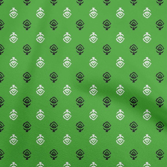 oneOone Rayon Green Fabric Block Sewing Craft Projects Fabric Prints By Yard 56 Inch Wide-76