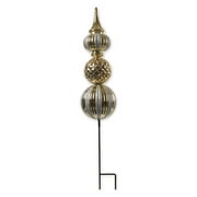 Holiday Time 32" Battery Operated LED Lighted Finial Christmas Lawn Stake with Timer, Gold