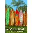 thumbnail image 3 of Mission Beach, California, Surfboard Fence (100% Cotton Tea Towel, Decorative Hand Towel, Kitchen and Home), 3 of 3