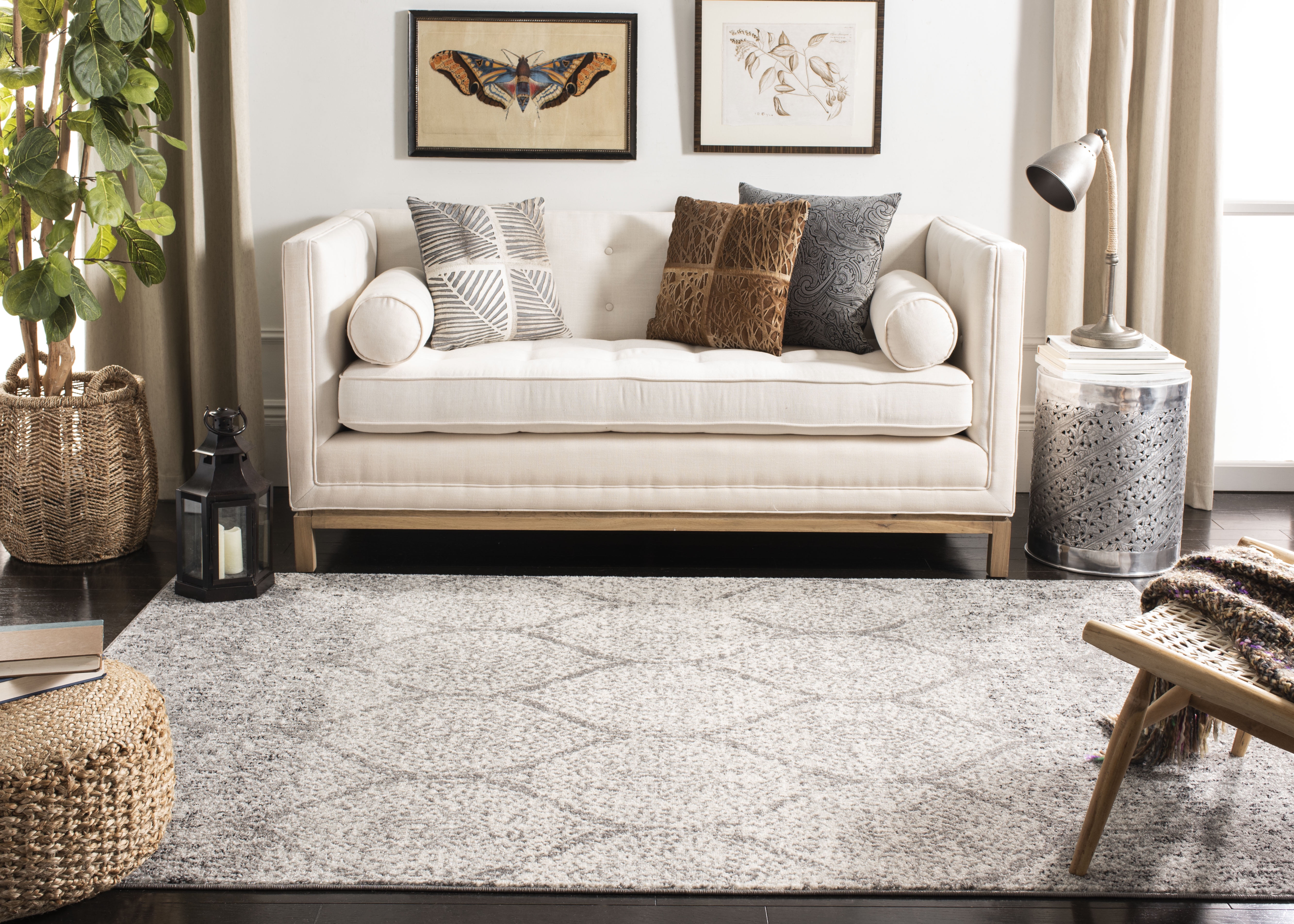 Safavieh Madison Leighton Geometric Area Rug, Gray/Ivory, 3' x 5'
