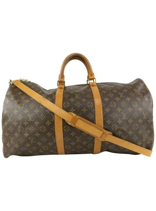 Authentic LOUIS VUITTON Monogram Keepall 55 Bandolier Carry-on 