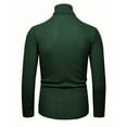 thumbnail image 4 of GrmtClth Mens Sweater Slim Fit Turtle Neck Pullover Tops Ribbed Thermal Sweater 2025 Fall Winter Basic Long Sleeve Sweaters Dark Green S, 4 of 8