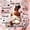 Brown Pink White, variant on Castle Fairy Girly Black Woman Twin Sheets 3pcs,Pink Ribbon Bow Bedding,1 Fitted Sheet, 1 Flat Sheet and 1 Pillowcase