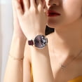 thumbnail image 2 of Curren Luxury Brand Women's Watches With Rhinestone And Flower Dial Quartz Leather Strap Charm Wristwatches For Ladies - Quartz Wristwatches, 2 of 6
