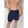 thumbnail image 5 of Exxact Sports 2 in 1 Shorts Men - Athletic Shorts with Compression Liner Men, Dry Fit Running Shorts with Phone Pocket (Navy, AM), 5 of 7