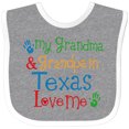thumbnail image 3 of Inktastic Texas Grandma Loves Me Boys or Girls Baby Bib, 3 of 4