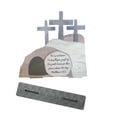 thumbnail image 1 of Easter Scene Wooden Decoration, 10in Easter Resurrection Scene Set The Empty Tomb Easter Scene and Cross, Spring Christian Home Figurine Easter Decorations for the Home, 1 of 2