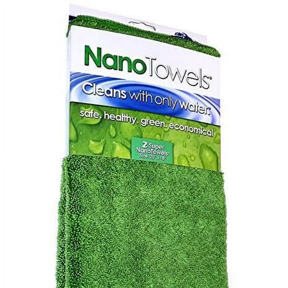 Nano Towels SUPERSIZED Version. The Breakthrough Fabric That Replaces Paper Towels and Toxic Chemical Cleaners. Use As Bath Towels, Kitchen Towels, etc. All Purpose Cleaning Wipes. 26 x 18"