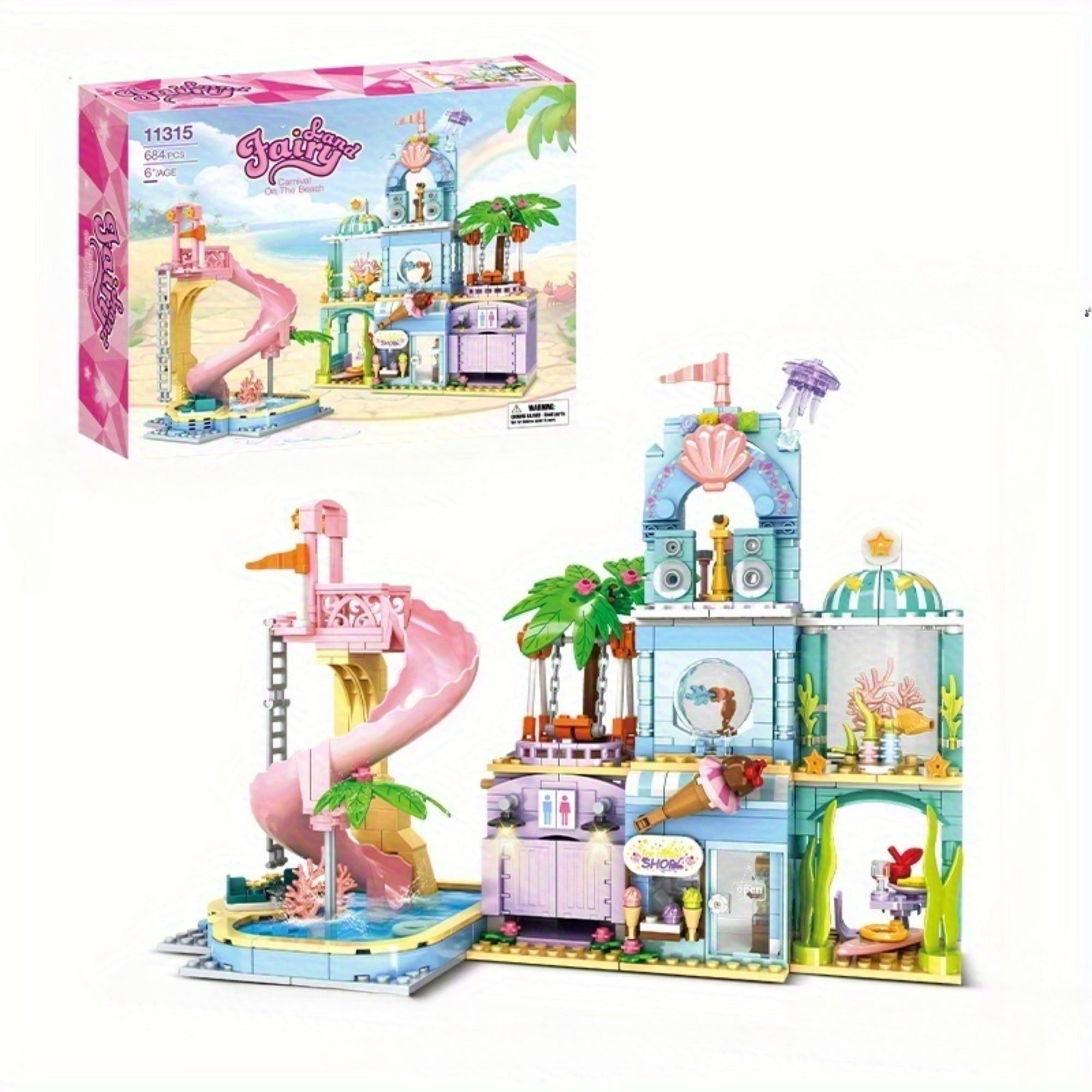 SENVOBK Oceans Octopod Castle Building Blocks Set 632 PCS