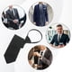 thumbnail image 2 of Minnieouse Textura suave negra y corbatas ricas en color con cremallera para hombres Corbata con cremallera Hombres Lazy Easy Pull Business Accesorios de disfraces N°:67, 2 of 6