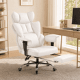 thumbnail image 3 of CloudRest Pro 400lbs Executive heavy duty office chair, High Back Ergonomic Computer Desk Chairwith Lumbar Back Support, white, 3 of 11