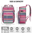 thumbnail image 3 of Travel Cooler Bag - Boho Bohemia Pioneer Flower Geometric Line Art Camping Beer Cooler Backpack with Bottle Opener- Waterproof Insulated Picnic Backpacks - Cooler Bag for Beach, 3 of 6