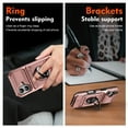 thumbnail image 7 of ELEHOLD for iPhone 17 Rugged Hard Case with Metal Ring Holder Kickstand Work with Magnetic Car Mount Hidden Card Slot Pocket Shockproof Protective Cover,Rosegold, 7 of 7