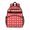 Dog Paw Print Red Pattern, variant on Dog Paw Print Blue Pattern Cute School Backpack Bag for School with Padded Back and Adjustable Shoulder Straps 15.25"x11.5"x5.25"