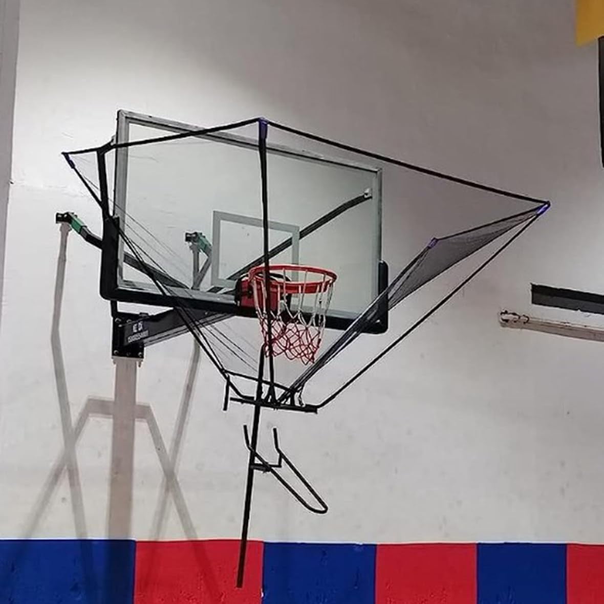 Gamvdout Basketballtrainer Basketball Shot Returner Hanging Basketball Return Attachment for Hoop Large Basketball Return Rotatable  Basketball Shooting Practice Net