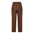 thumbnail image 5 of Comdrip Women's Pants, Pants for Women High Waisted Crop Work Pants Summer Casual Slacks Yoga Dress Pant Wide Leg Pants Woman Brown L, 5 of 7