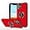 Red, variant on Case for iPhone12 6.1, Smooth Dual Layer Hard Military Phone Case with 360 Degree Ring Stand Silicone Bumper Shockproof Protective Case (Camera Protection) Magnetic Car Holder Cover-Blue