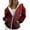 Red, variant on Women's Oversized Pocket Zipper Hooded Jacket Long Sleeve Track Style Casual Top S Size Black
