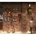 thumbnail image 3 of Flat Faux Brick Stone Wallpaper Roll 3D Effect Blocks Vintage Home Decoration Multi Countryside Red, 3 of 6
