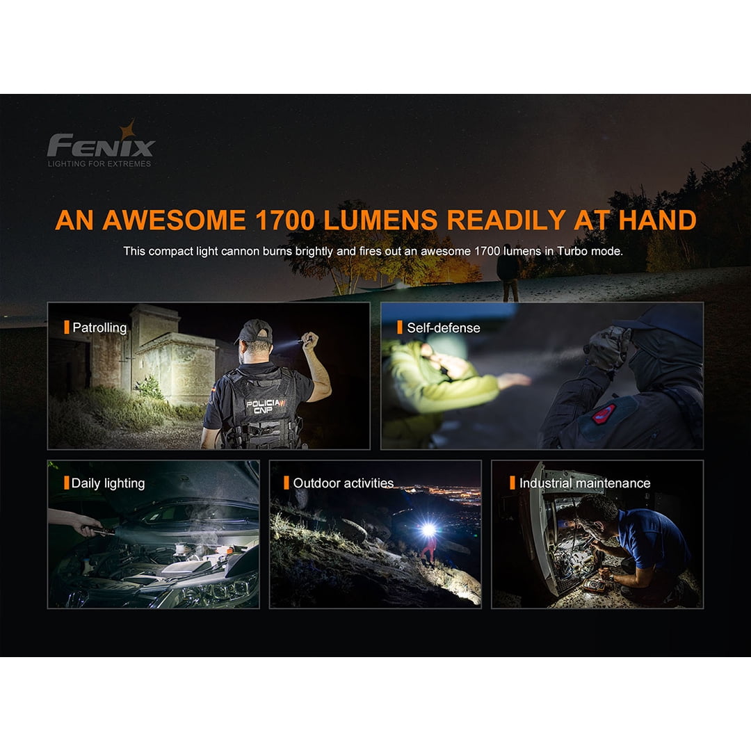 Fenix PD35 v3.0 Flashlight with USB Rechargeable Battery and Lumentac Battery Case