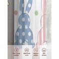 thumbnail image 3 of Polka Dot Bunny Sheer Curtains for Living Room Bedroom Farmhouse Stripes Rabbits Sheer Curtains 72 Inch Long 2 Panels Set Light Filtering Curtain Window Treatments Drapes for Dining Room, 3 of 6