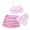 Pink, variant on Girls 3 Piece Swimsuits Bathing Suit Cute Ruffle Bow Print Bikini Set with Skirt Kids Swimwear Size 8-12 Years (Coffee, 11Y)