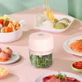 thumbnail image 5 of MERILER Portable Electric Mini Food Processor - USB Rechargeable, 250ML Capacity, High-Performance Motor for Garlic, Ice, Spices and More - Easy to Clean and Safe BPA-Free Material, 5 of 7