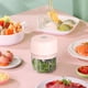 thumbnail image 4 of Mini procesador de alimentos portátil 250ML USB Recargable Inalámbrico Picador de verduras Machacador de ajo Trituradora de hielo para cocina Viajes Acampar Uso al aire libre con bloqueo de, 4 of 7