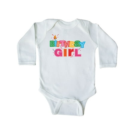 

Inktastic Birthday Girl Letters Gift Baby Girl Long Sleeve Bodysuit