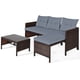 thumbnail image 3 of Sillón Reclinable Plegable Costway para Exteriores Ajustable Playa Patio Piscina con Parasol Color Azul, 3 of 7