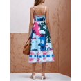 thumbnail image 5 of 26549 white Background With Blue Flowers Womens Printed Maxi Sundress, 5 of 30