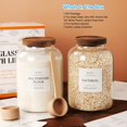 thumbnail image 5 of 2 PCS Large Glass Jar with Airtight Lid, Glass Food Storage Jars for Tea,Spice,Cereal, Egg,Flour,Coffee and More, 5 of 12