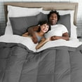 thumbnail image 4 of Bare Home Microfiber 8-Piece Gray and White Bed in a Bag, Split King, 4 of 5