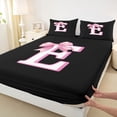 thumbnail image 4 of Erosebridal Cute Pink Bowknot Full Size Sheets,Princess Bowtie Letter E Bed Sheets For Girls Kids 4 Pieces, 4 of 6